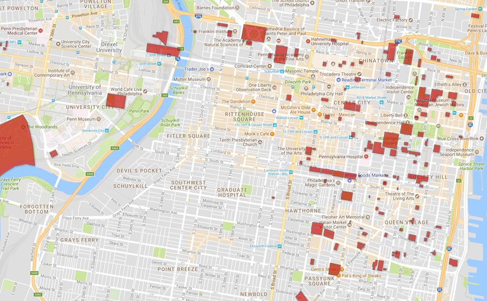 Phila Archaeological Forum Historic Burial Places Map And Database The Philadelphia Chapter Society Of Architectural Historians